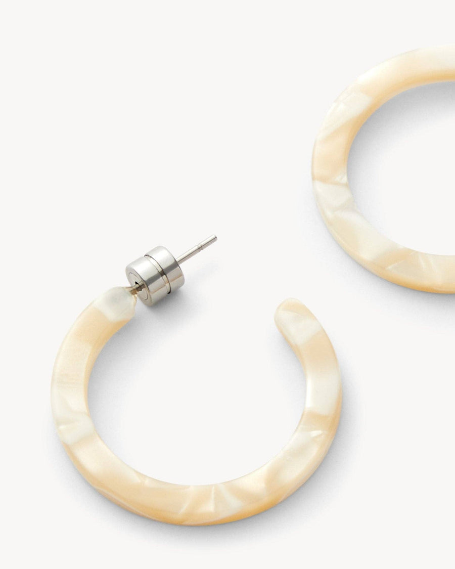 Mini Hoops in Ivory