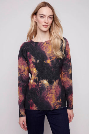 Charlie B Reversible Raglan Sleeve Sweater Ombre