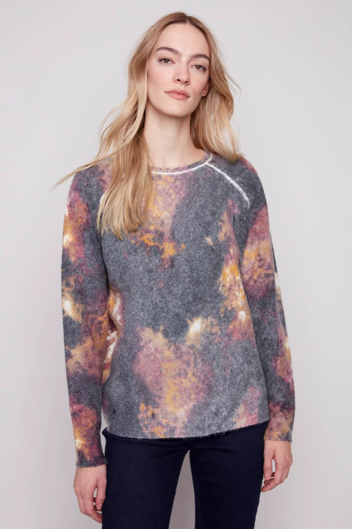 Charlie B Reversible Raglan Sleeve Sweater Ombre