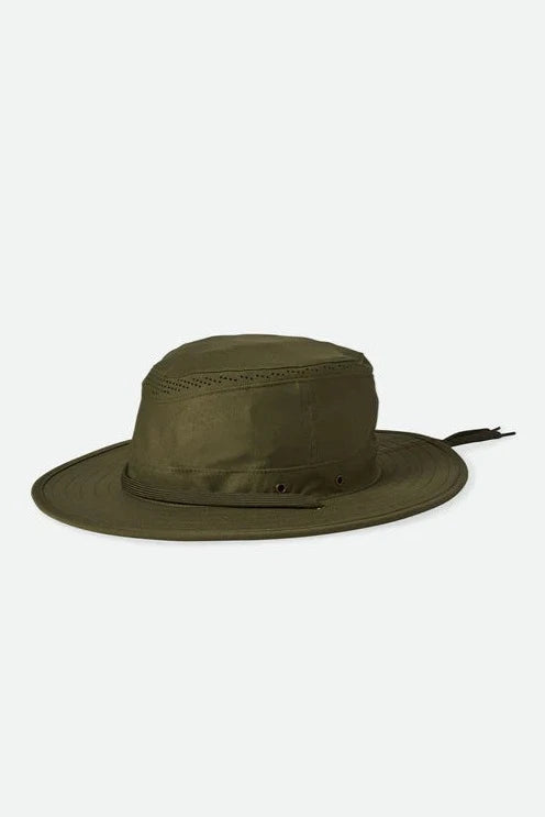 Brixton Coolmax Packable Safari Bucket Hat Olive Surplus