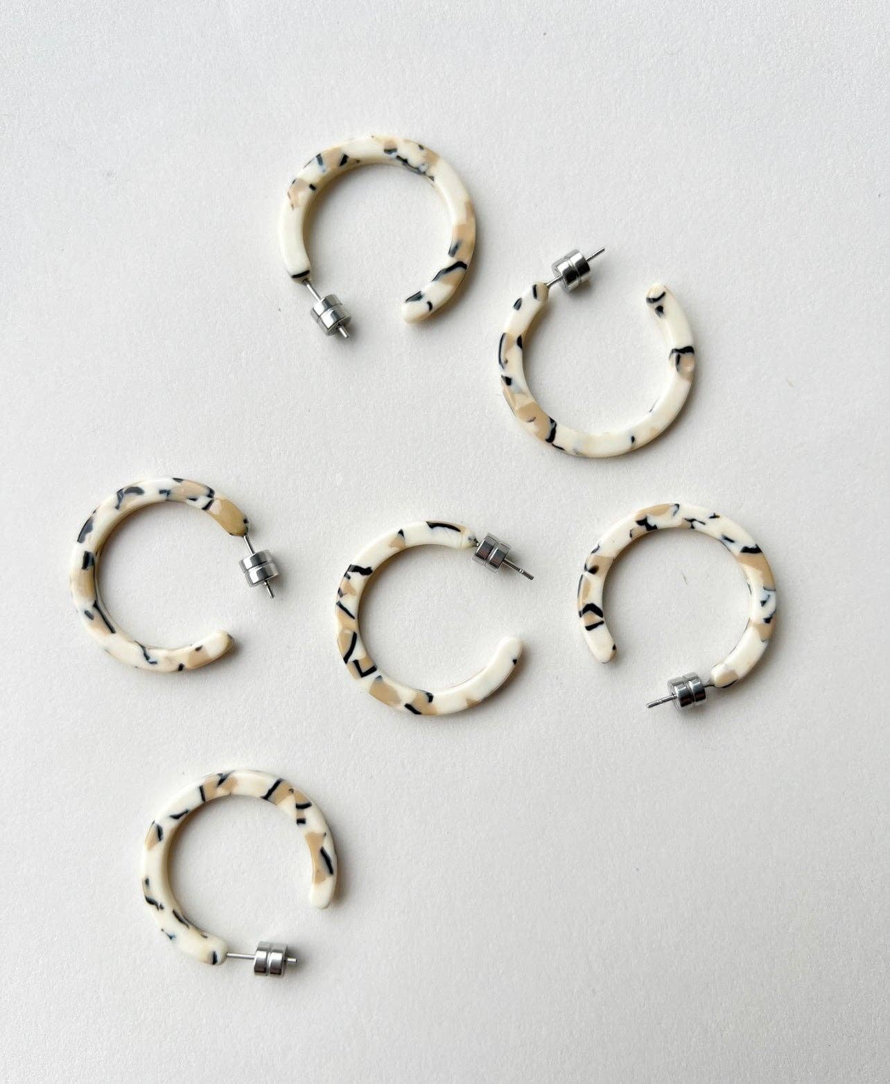 Mini Hoops in Terrazzo