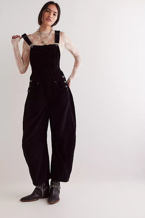 Free People Good Luck Cord Overall Black