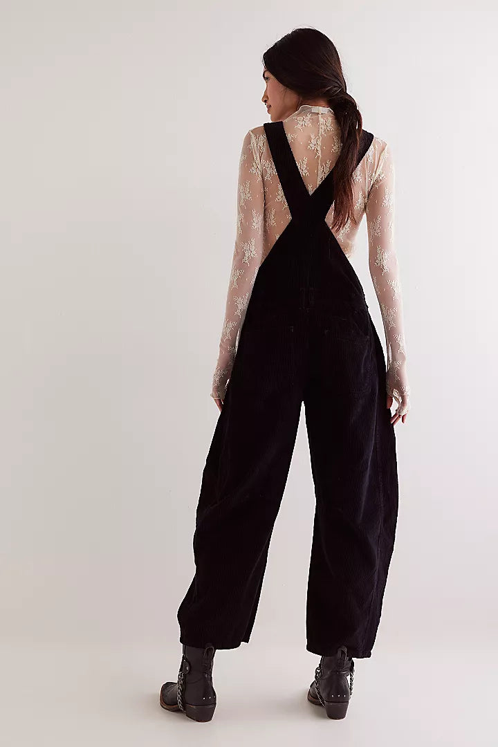 Free People Good Luck Cord Overall Black
