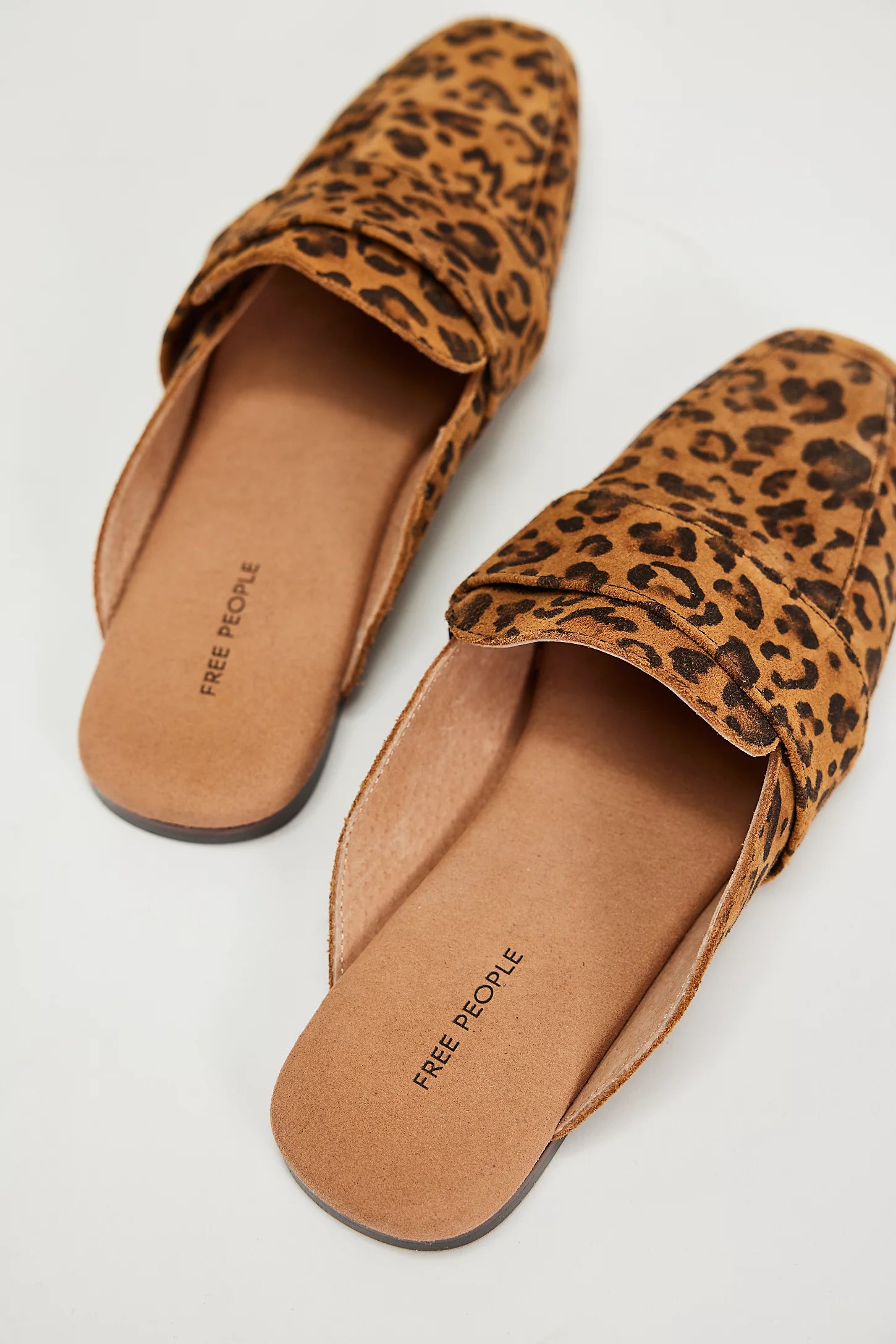Free People At Ease Embossed Loafer Leopard Suede