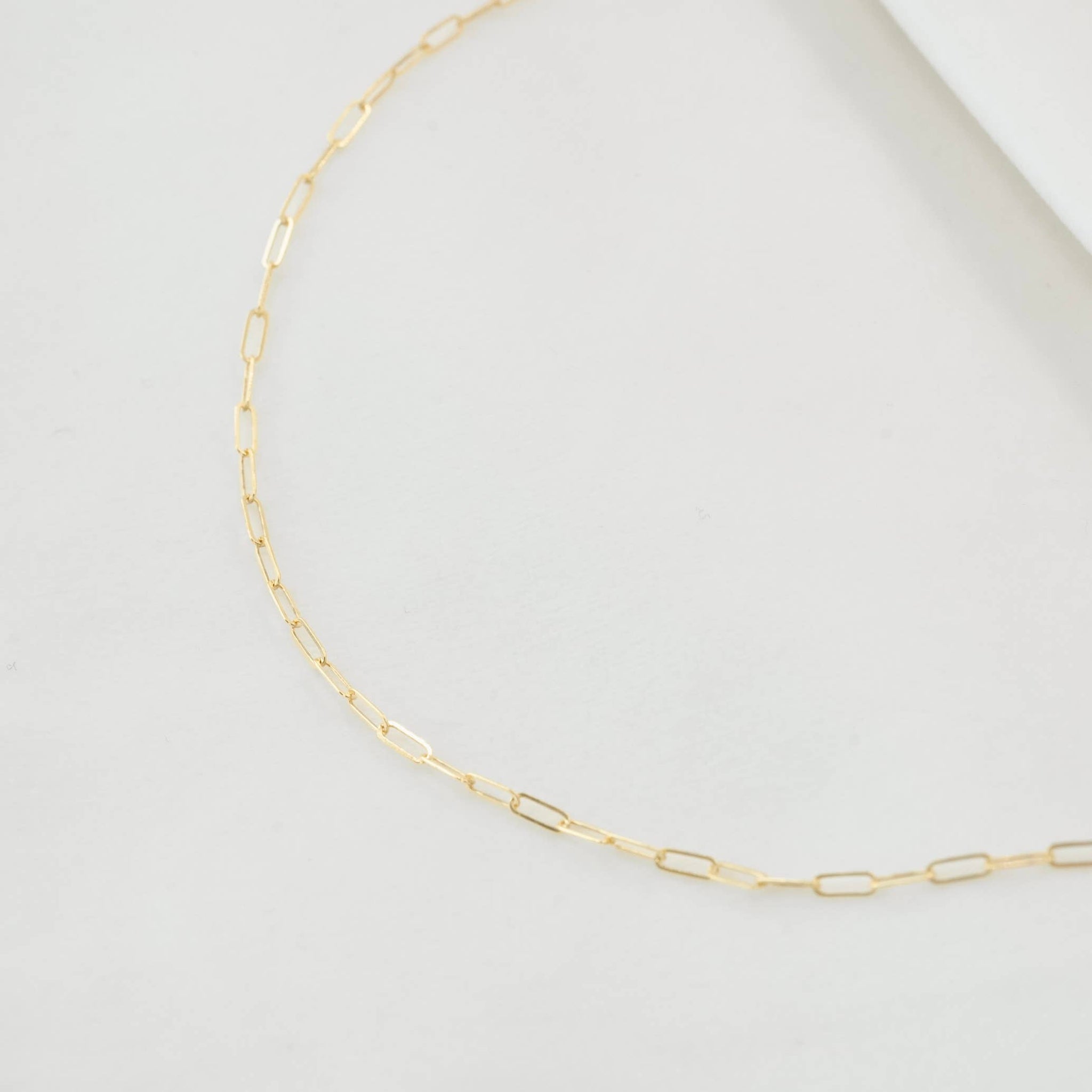Petite Gold Paperclip Chain Necklace