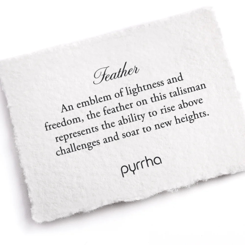 Pyrrha Talisman 14K Gold On Silver The Feather