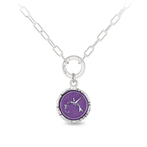 Pyrrha Hummingbird Small Paperclip Chain Necklace - Mystic Violet