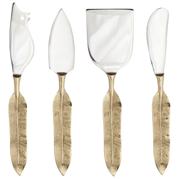 Danica Set/4 Cheese Knives Plume Gold