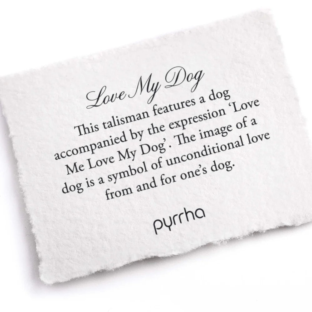 Pyrrha Talisman Love My Dog Bronze 20" Chain