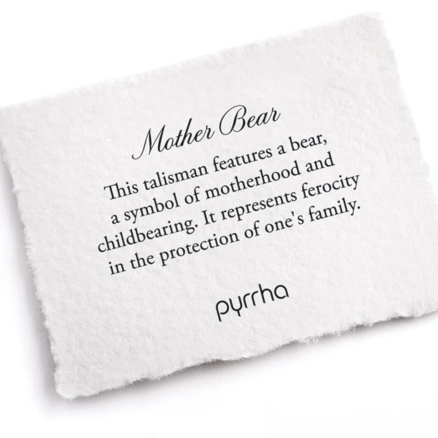 Pyrrha Mother Bear Signet Ring - Mystic Violet