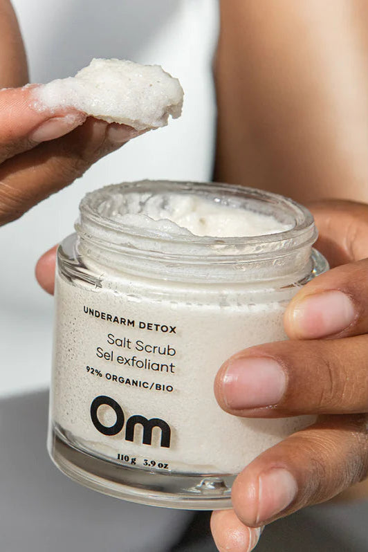 Om Organics Underarm Detox Salt Scrub - Full Size 110g
