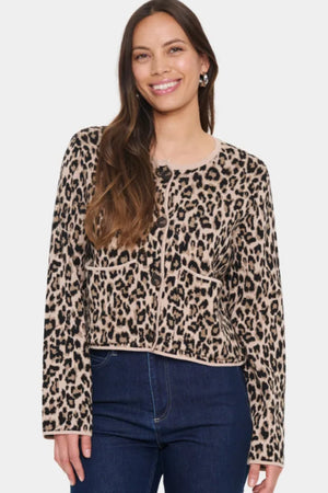 Saint Tropez LydiaSZ Cardigan Black Leopard
