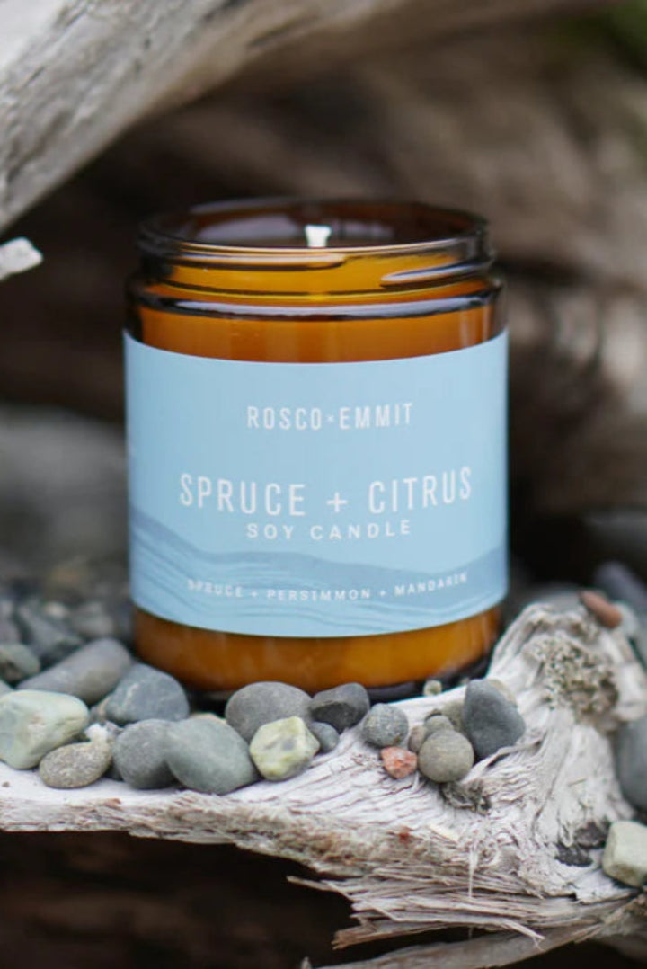 Rosco Emmit Glass Candle Spruce + Citrus
