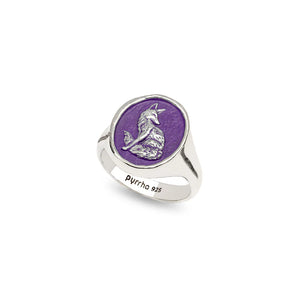 Pyrrha Trust in Yourself Signet Ring - Mystic Violet