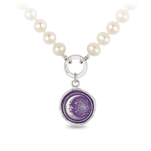 Pyrrha Trust the Universe Knotted Freshwater Pearl Necklace - Mystic Violet