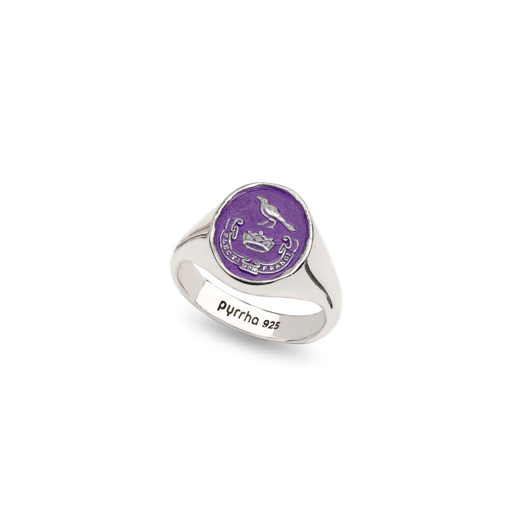Pyrrha Unbreakable Signet Ring - Mystic Violet