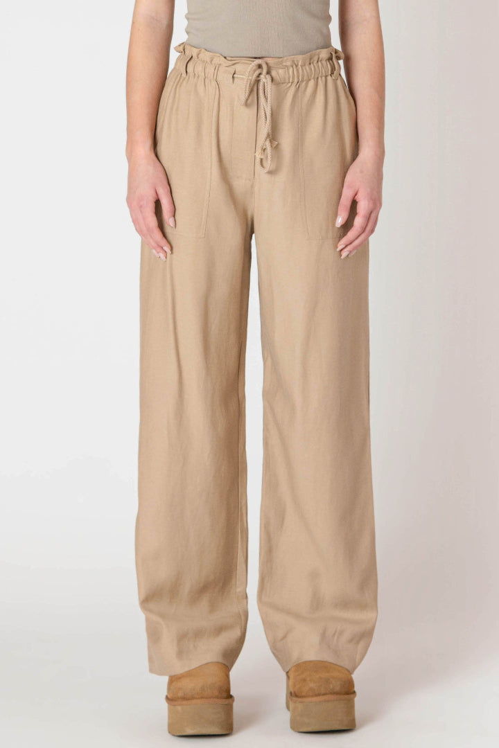 Room 34 Wide Leg Flowy Pant Safari
