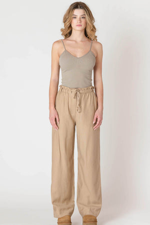 Room 34 Wide Leg Flowy Pant Safari