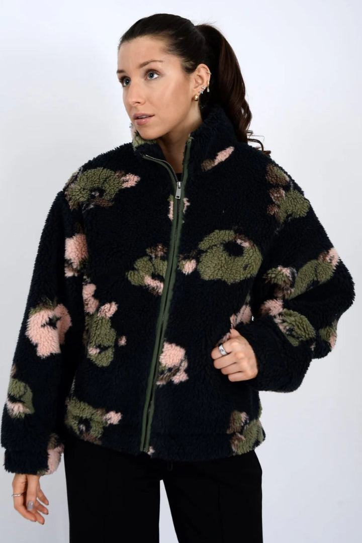 RD Style Whistler Sherpa Zip Front Jacket Green