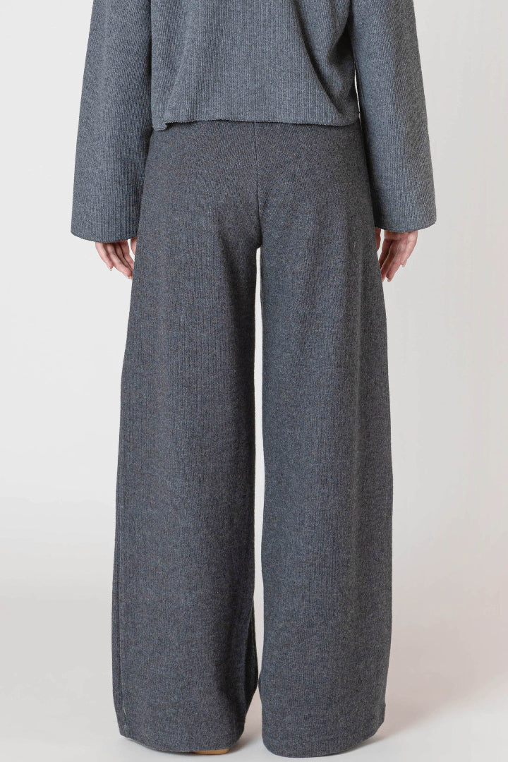 Room 34 Wide Leg Knit Ribbed Pant