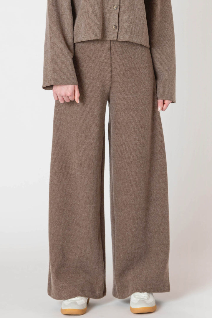 Room 34 Wide Leg Knit Ribbed Pant