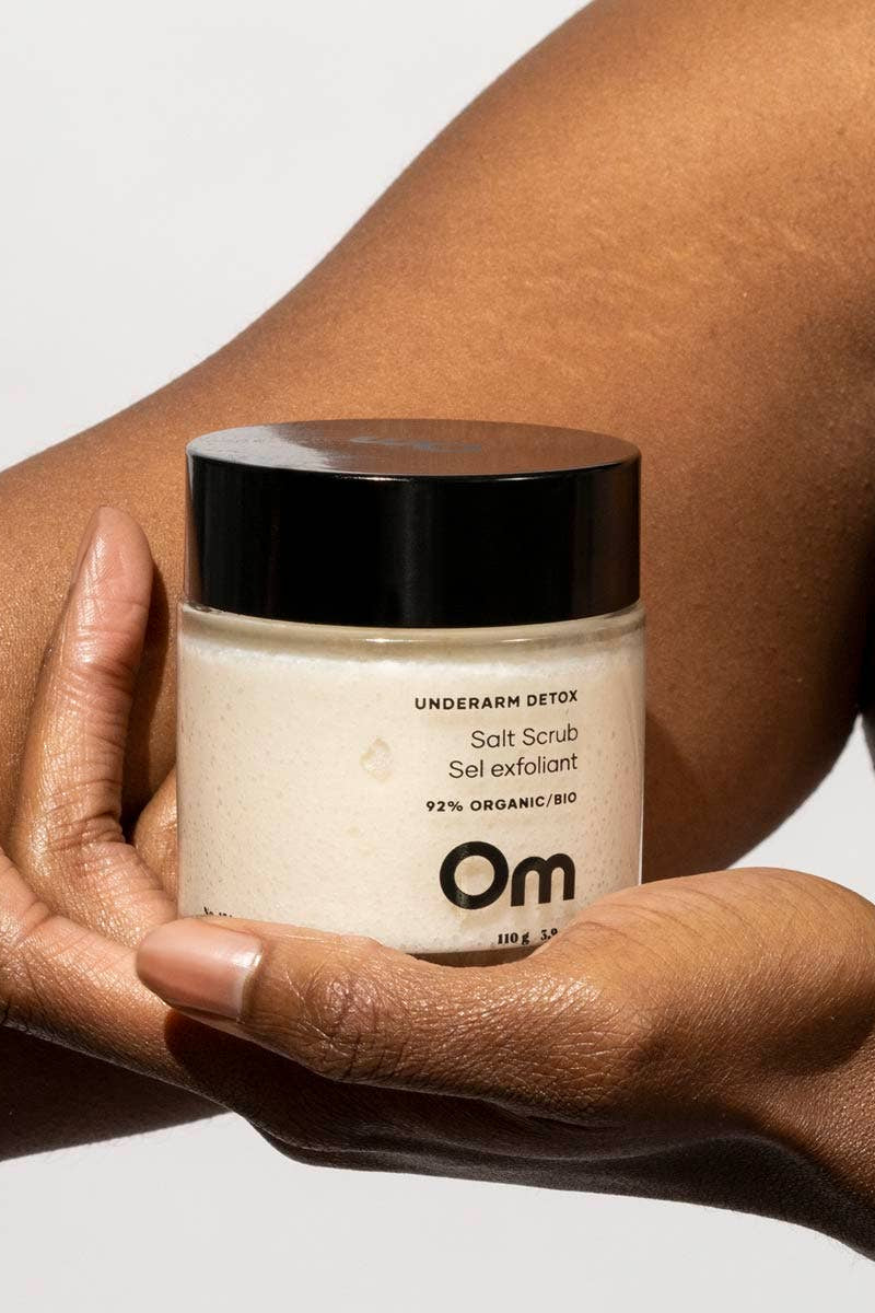 Om Organics Underarm Detox Salt Scrub - Full Size 110g