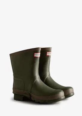 Hunter Womens Gardener Short Boot Dark Olive Clay Covet in Qualicum