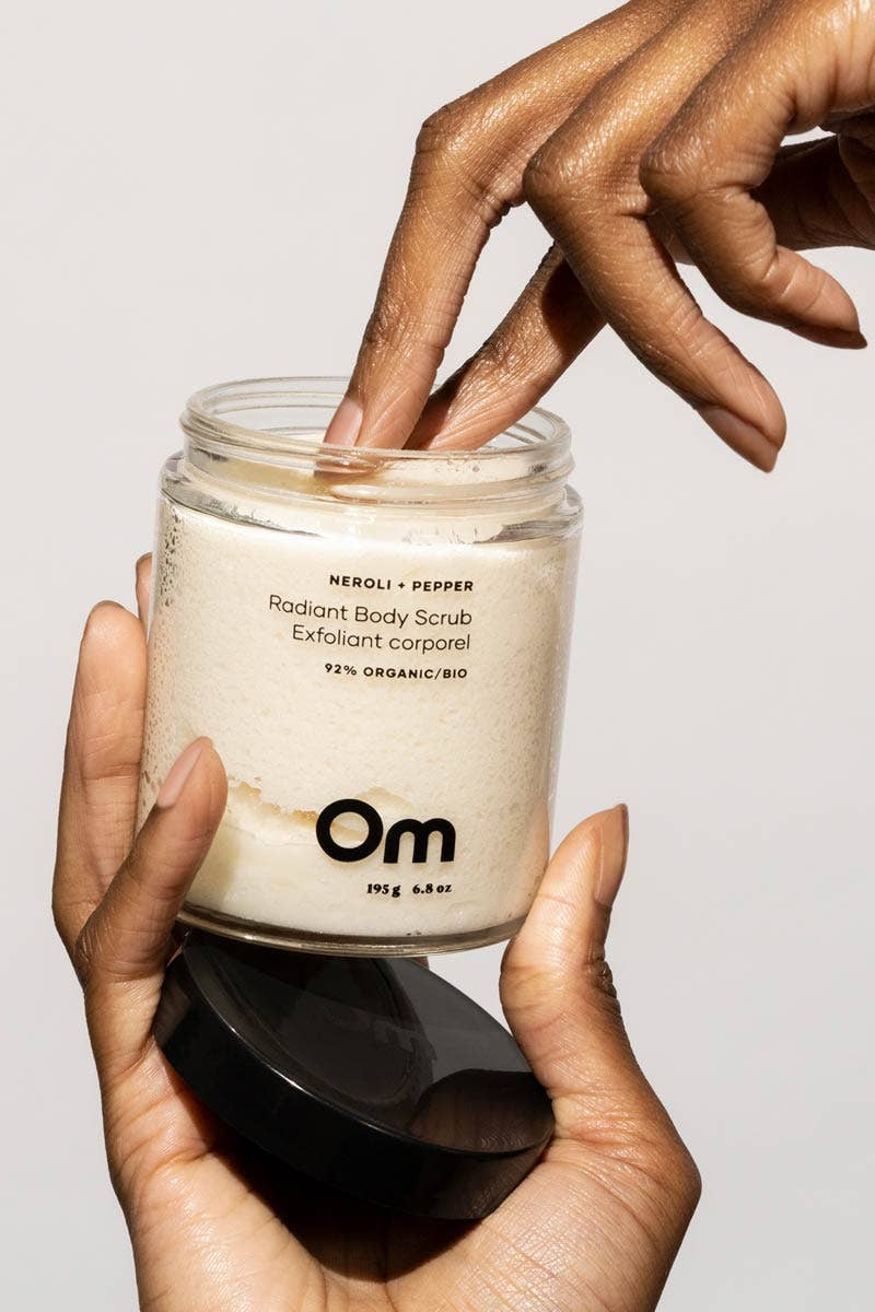Om Organics Neroli + Pepper Radiant Body Scrub - Full Size 195g