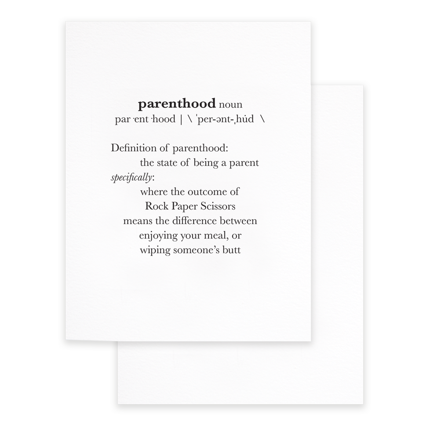 Cardideology Definition of Parenthood