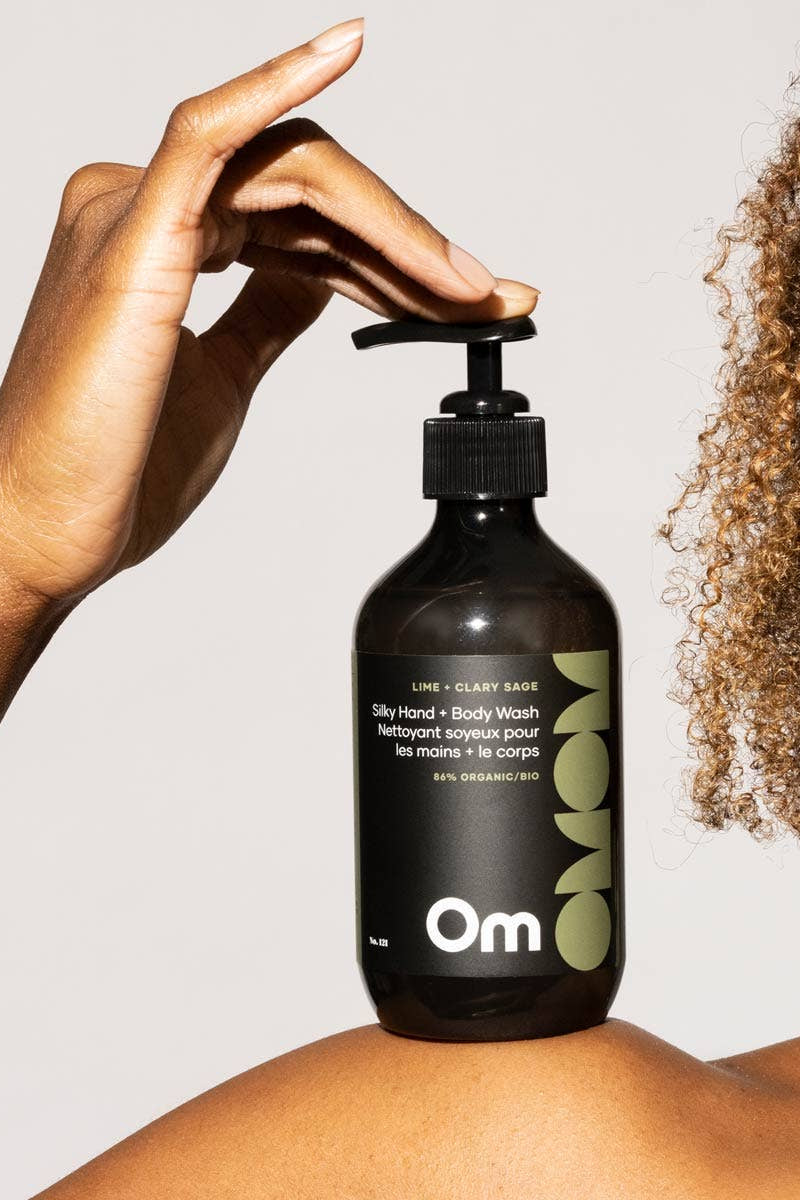 Om Organics Lime + Clary Sage Silky Hand + Body Wash