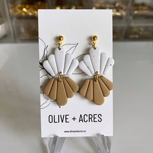Sophia | Tan Clay Earrings