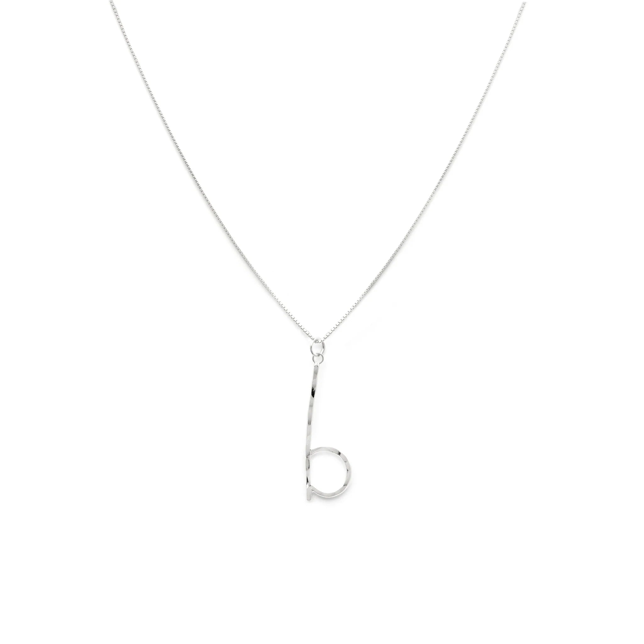 Laughing Sparrow B letter necklace