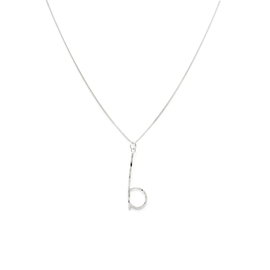 Laughing Sparrow B letter necklace