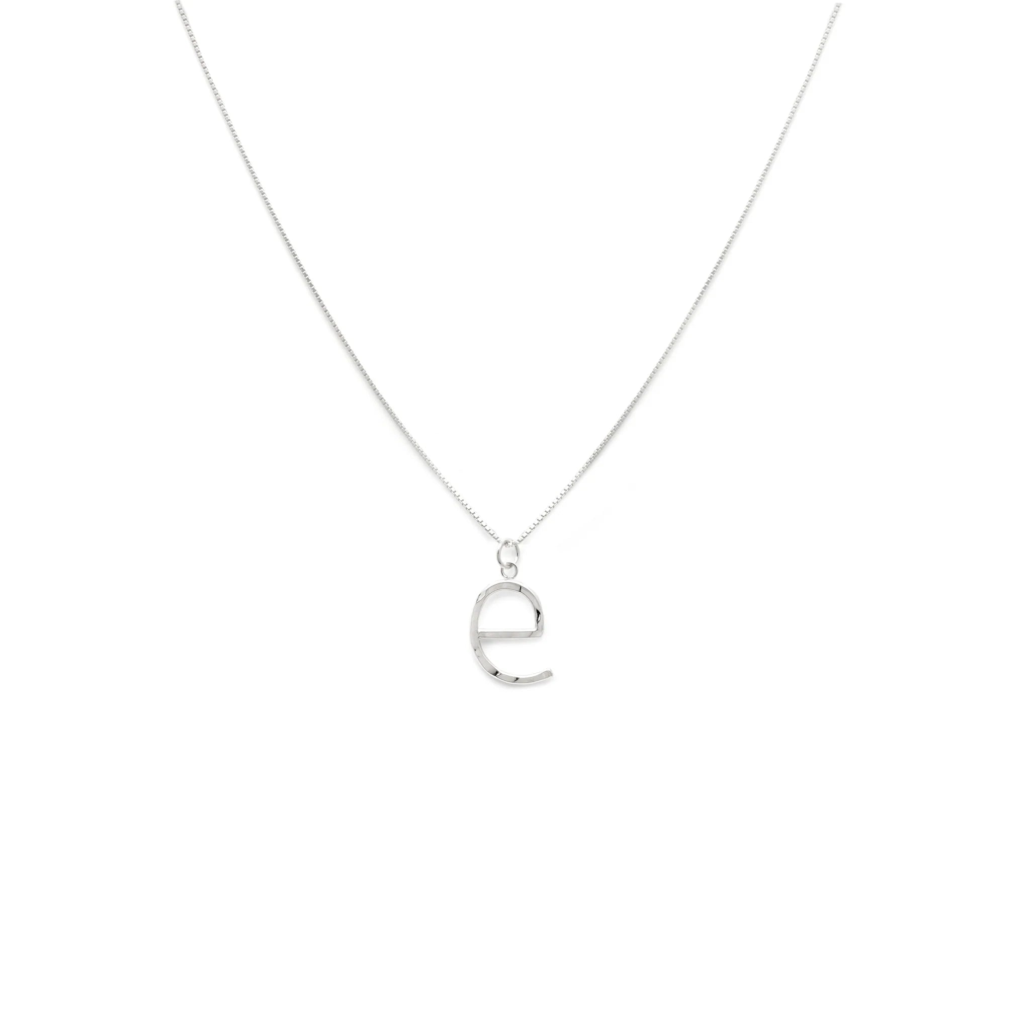 Laughing Sparrow E Letter Necklace