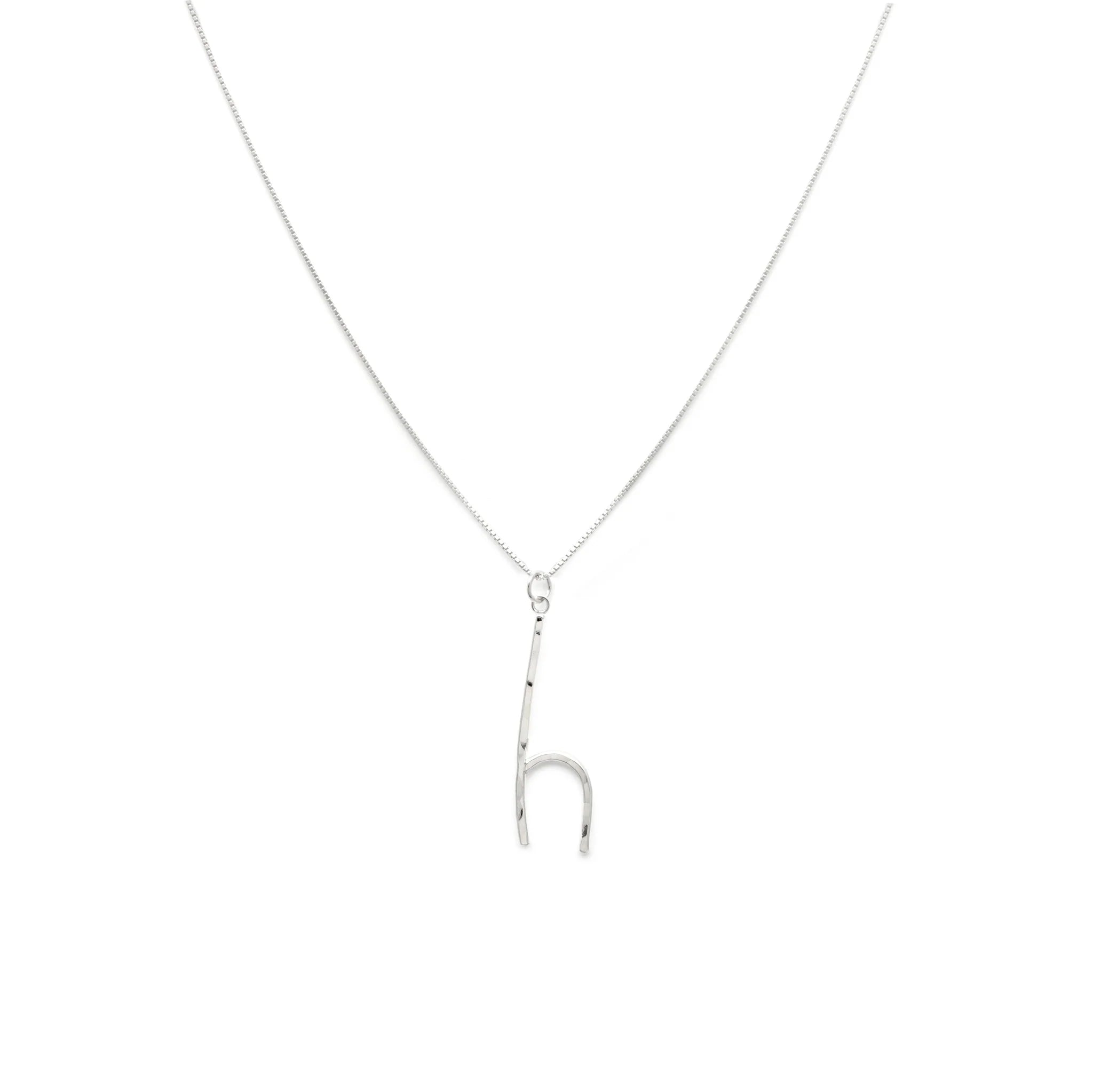 Laughing Sparrow H letter necklace