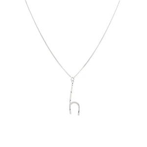 Laughing Sparrow H letter necklace