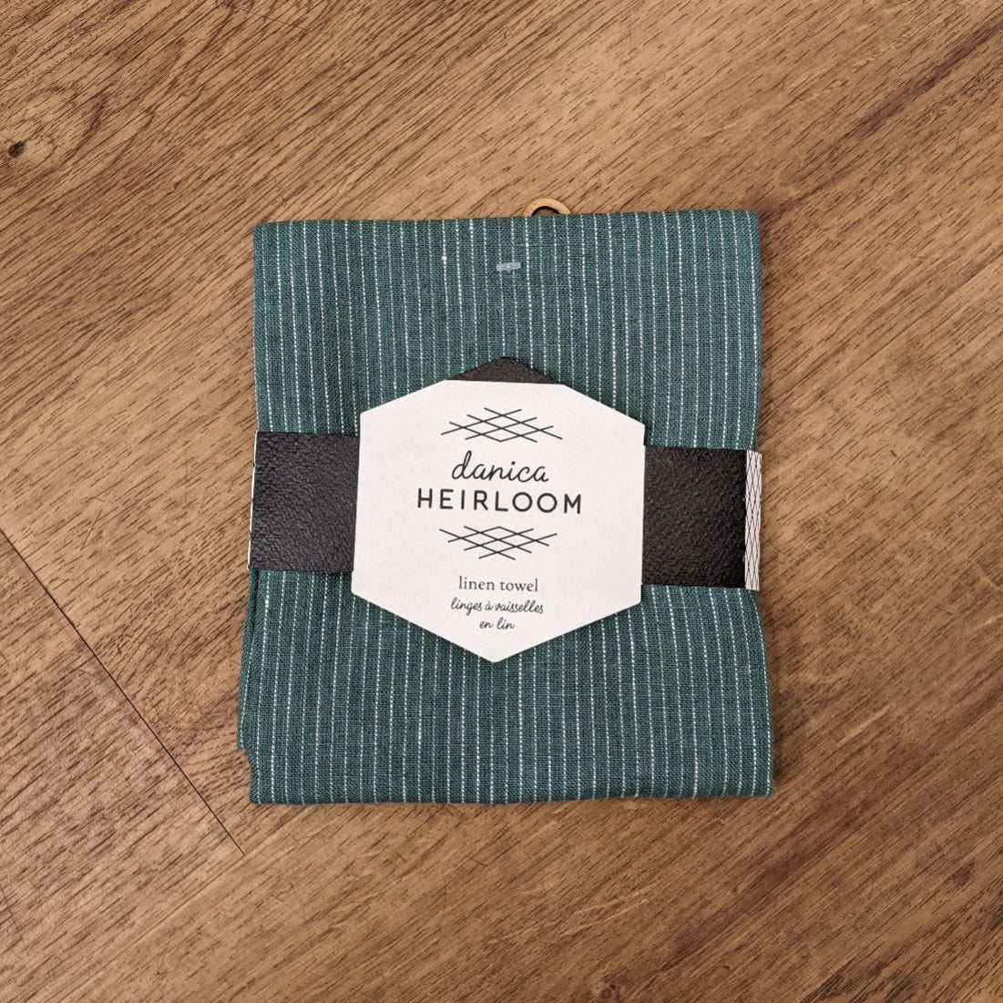 Danica Heirloom Linen Tea Towel Jade