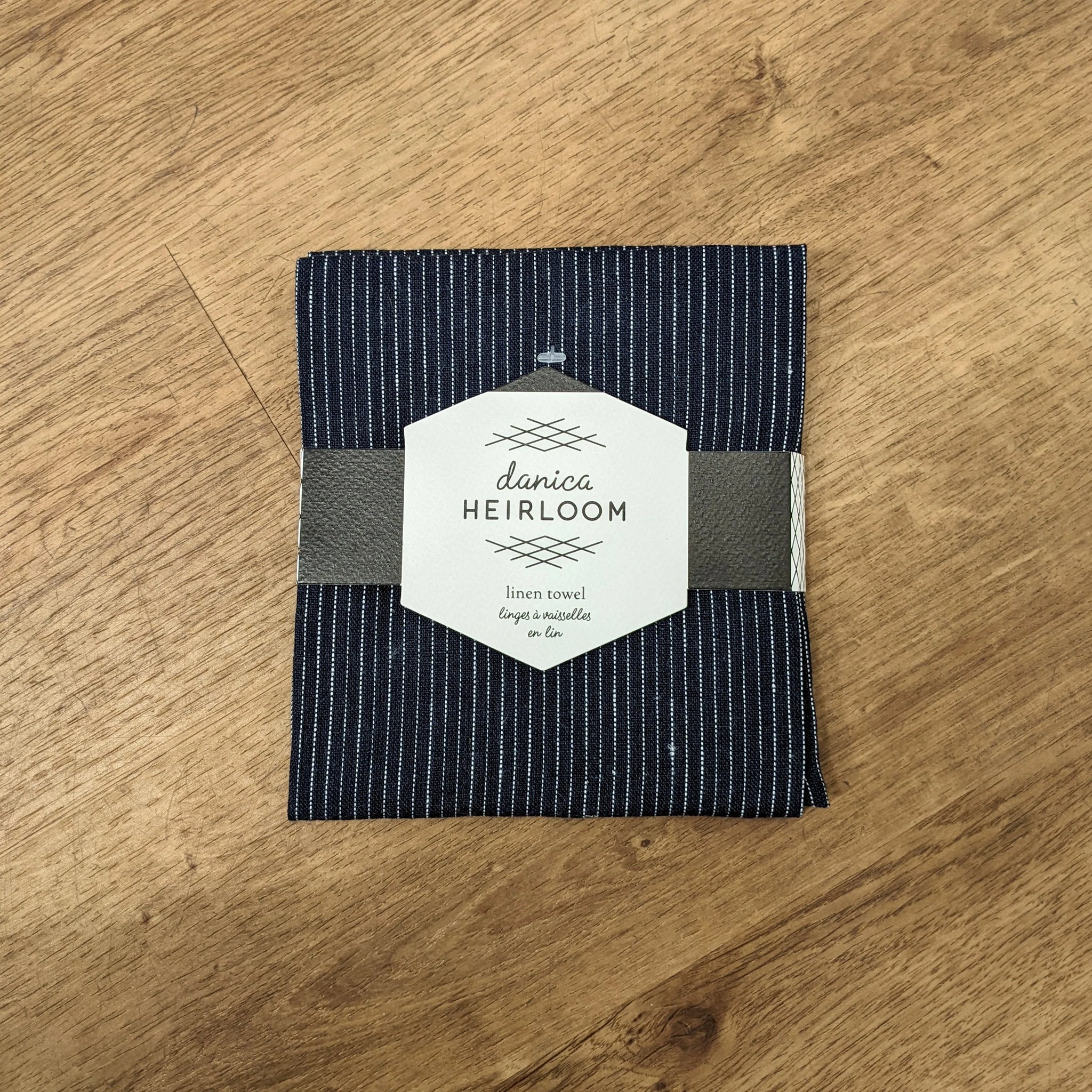 Danica Heirloom Linen Tea Towel Midnight