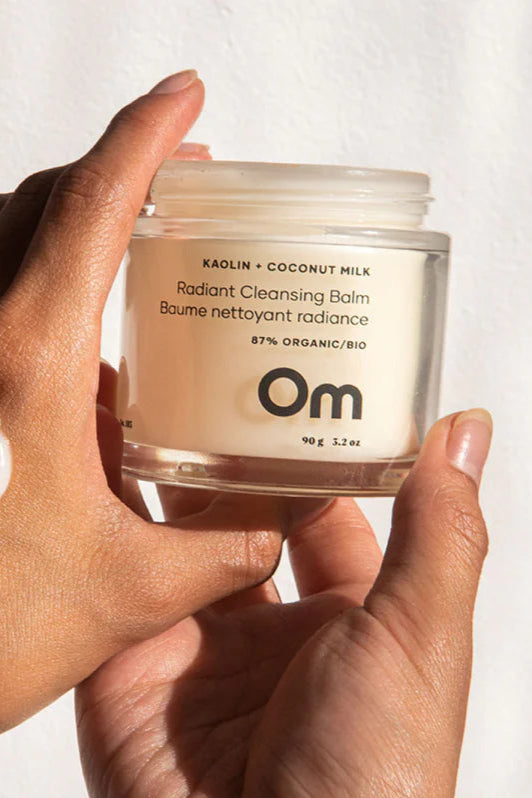 Om Organics Kaolin + Coconut Milk Radiant Cleansing Balm - Full Size 90g
