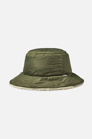 Brixton Petra Reversable Bucket Military Olive Sherpa