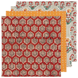 Danica Set/4 Napkins Block Print Field
