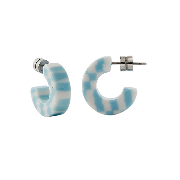 Machete Muse Hoops Blue Checker Covet in Qualicum