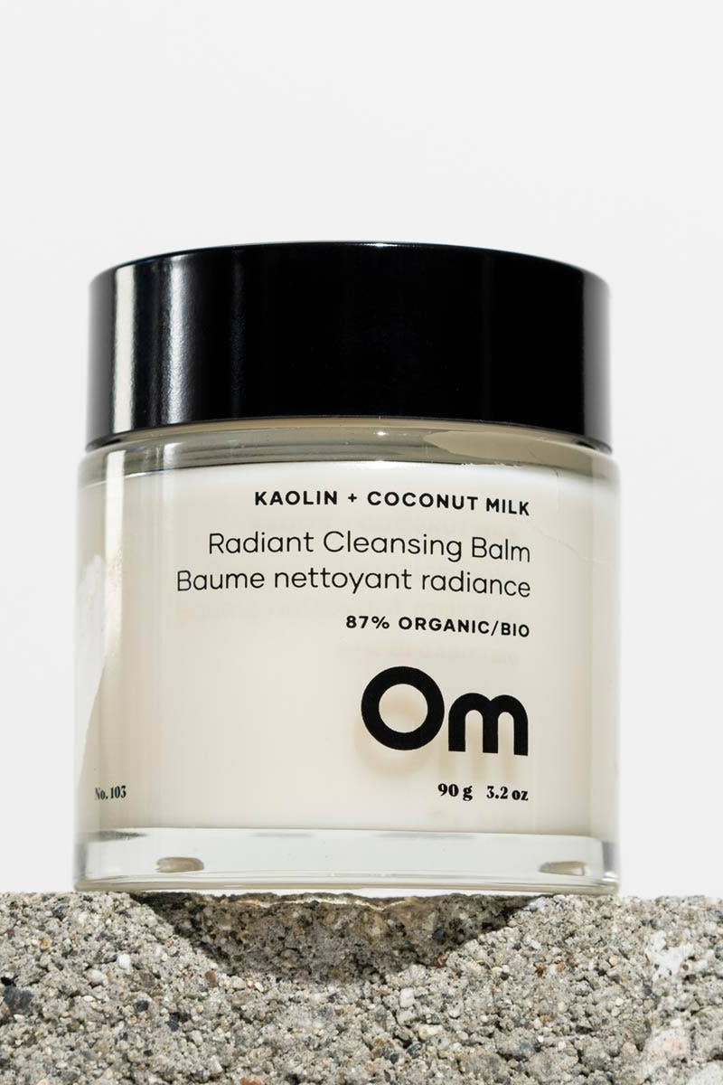 Om Organics Kaolin + Coconut Milk Radiant Cleansing Balm - Full Size 90g