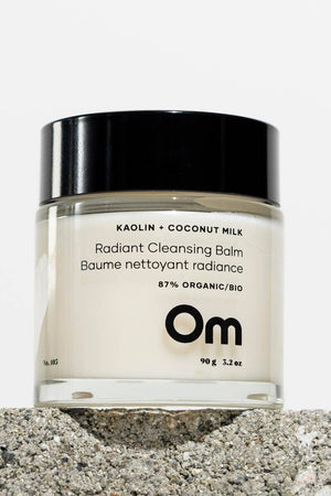 Om Organics Kaolin + Coconut Milk Radiant Cleansing Balm - Full Size 90g