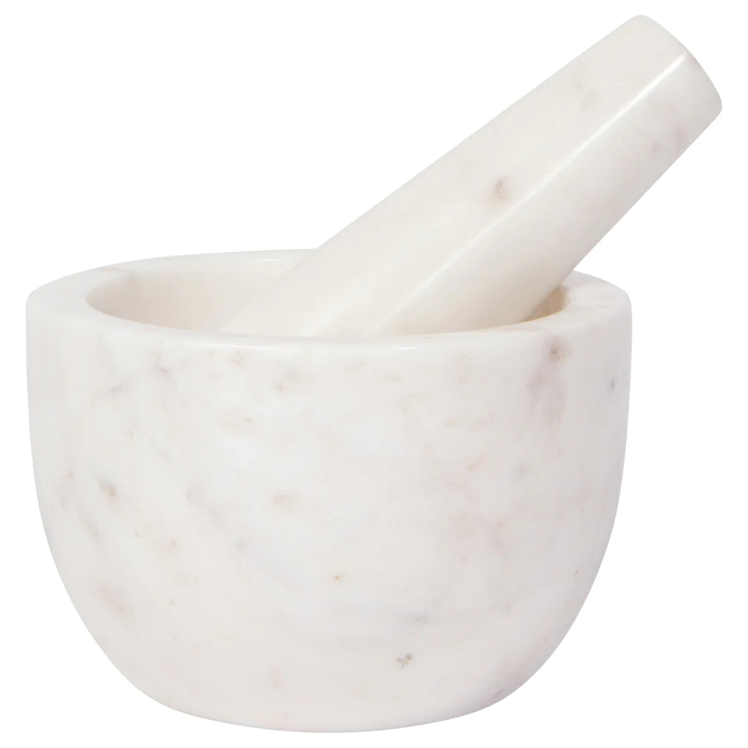 Danica Mortar and Pestle Marble White