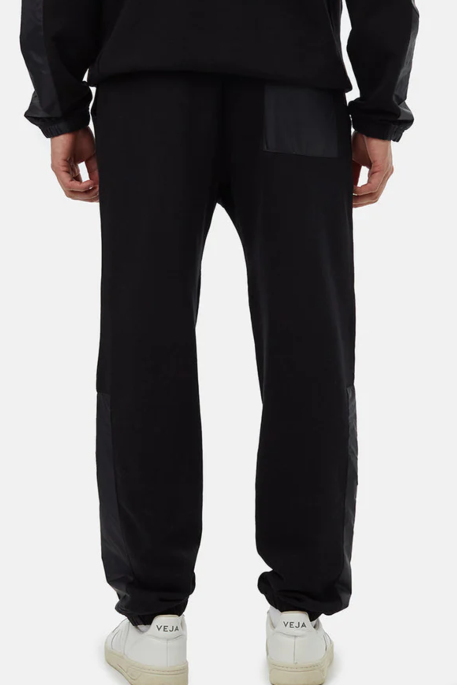 TenTree Men’s TreeFleece Woven Panel Sweatpants Meteorite Black