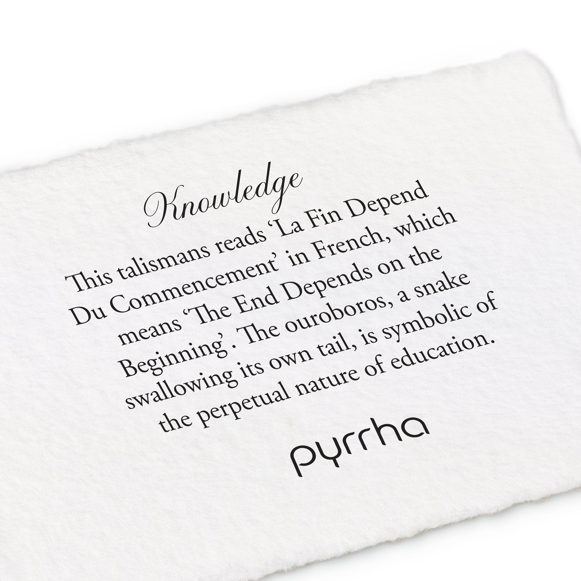 Pyrrha Talisman Knowledge