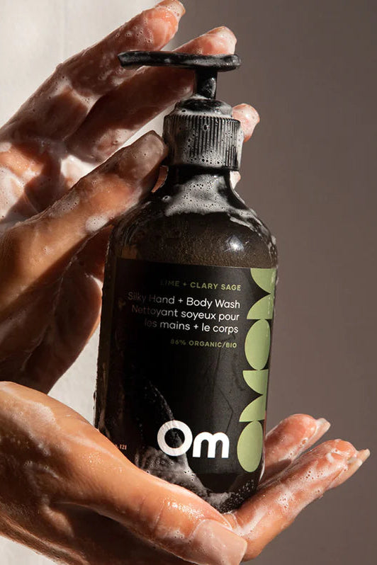 Om Organics Lime + Clary Sage Silky Hand + Body Wash