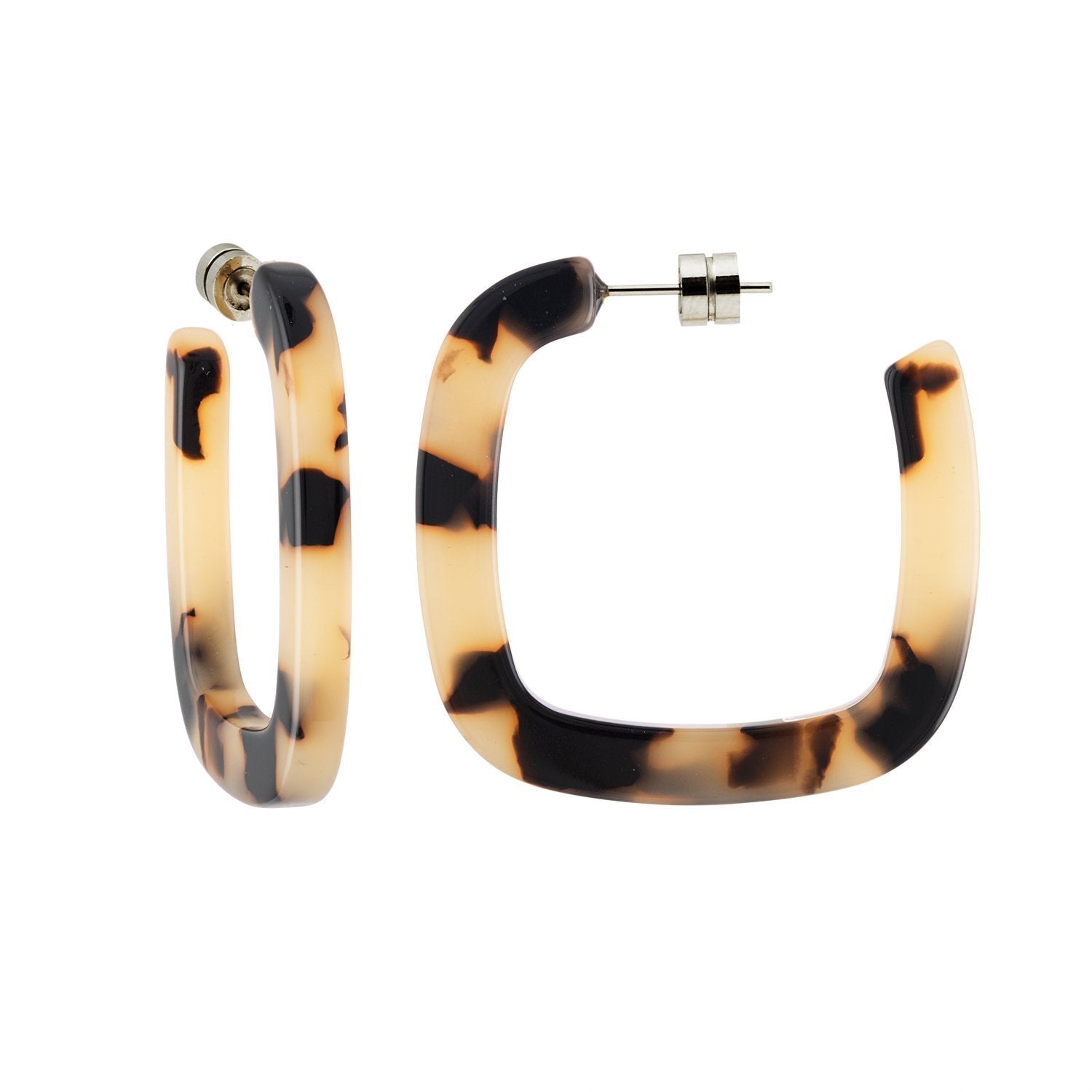 Machete Midi Square Hoops Blonde Tortoise