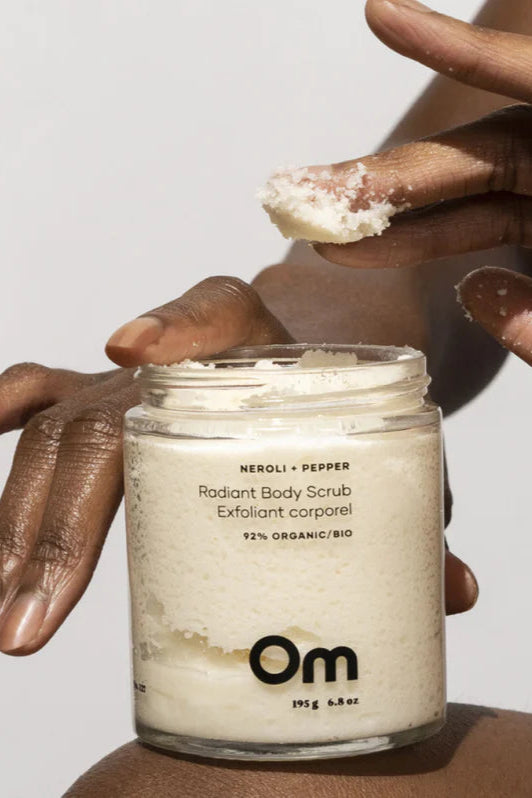 Om Organics Neroli + Pepper Radiant Body Scrub - Full Size 195g